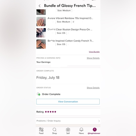 Grime & Glamour Metallic Silver Stiletto Press-On Nails Set - Picture 7 of 8